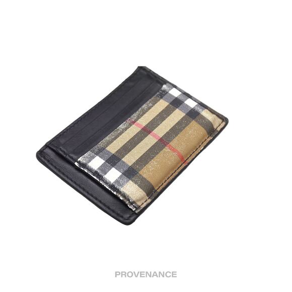 🔴 Burberry Money Clip Card Wallet - Nova Check Black - Picture 6 of 8